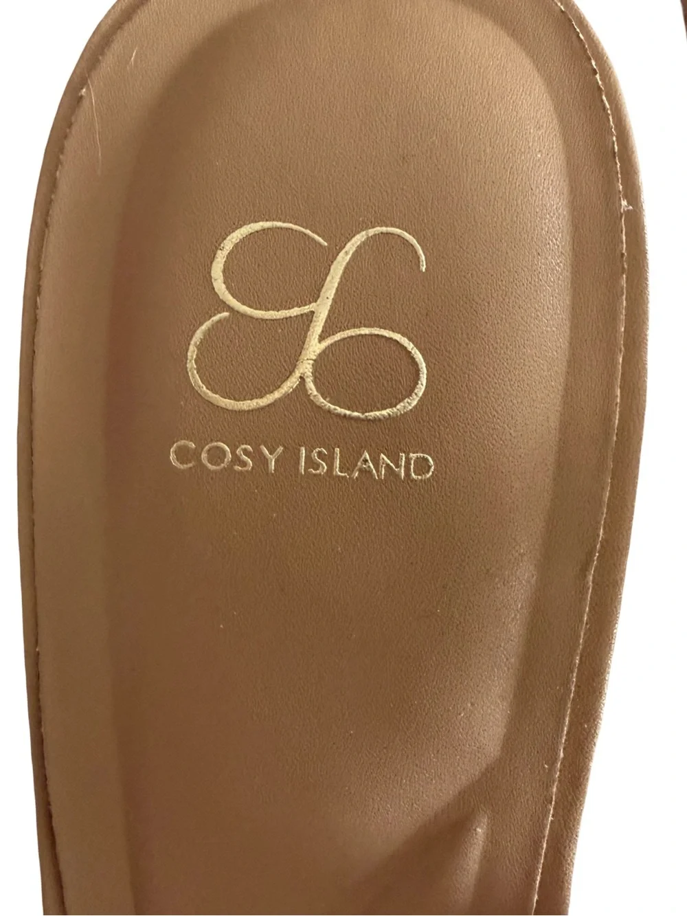 Cosy Island EverLush Bowknot Pointed Toe Heeled Slingback Nude Size 6